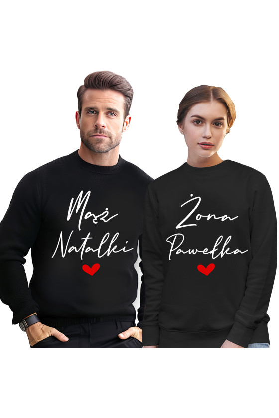 dwie czarne bluzy mąż żona imie