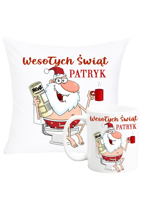 Zestaw świąteczny Mikołaj na kiblu