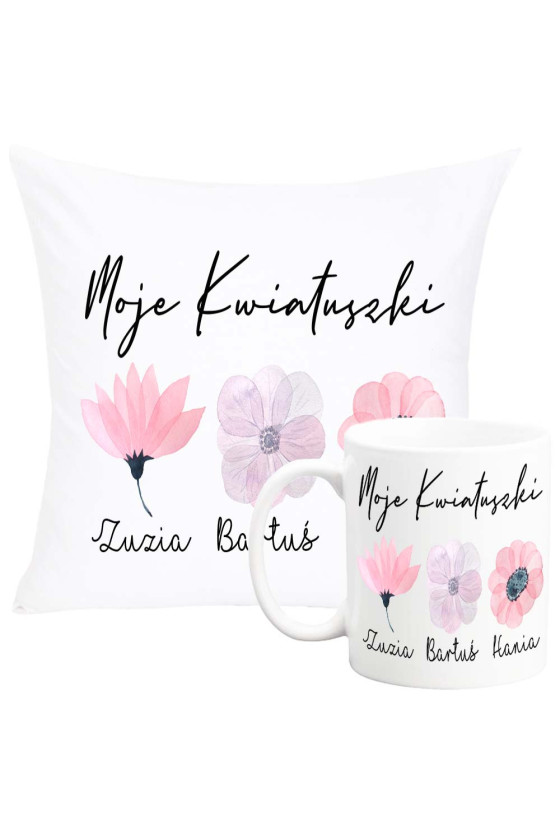 Poduszka kubek moje kwiatuszki