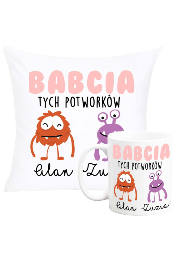 poduszka i kubek babcia tych potworków