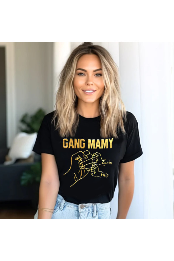 Koszulka gang mamy złoto