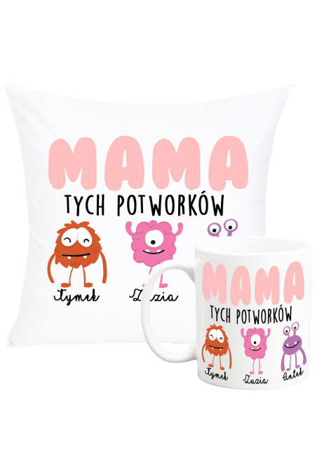 Poduszka kubek potworki