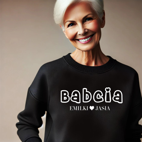bluza Babcia serduszko