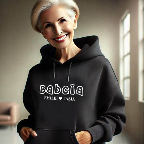 bluza z kapturem serduszko