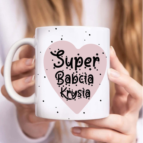 kubek serce babcia