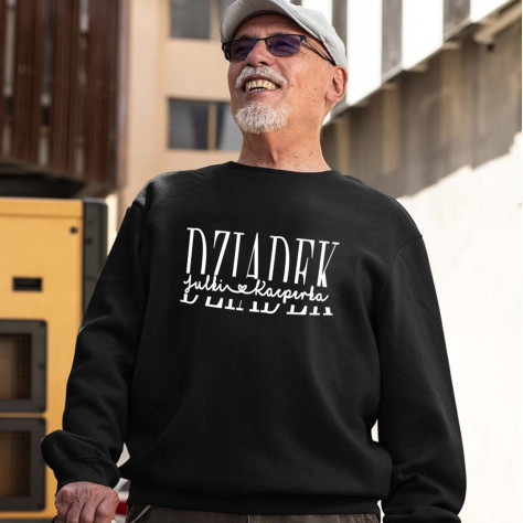 Czarna bluza Dziadek drukowany