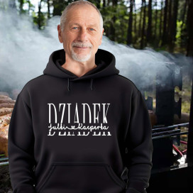 bluza z kapturem dziadek drukowany