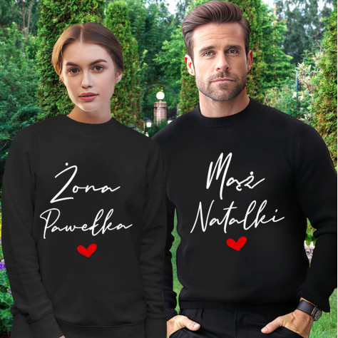 dwie czarne bluzy mąż żona imie