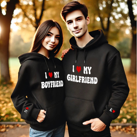 Zestaw bluzy girlfriend boyfriend serce