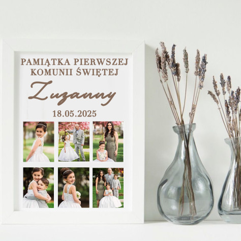 ramka na zdjęcia komunia święta