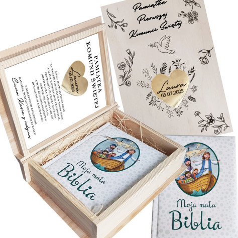 Pudełko z biblią komunia