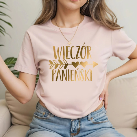 Pudrowa koszulka wieczór panieński
