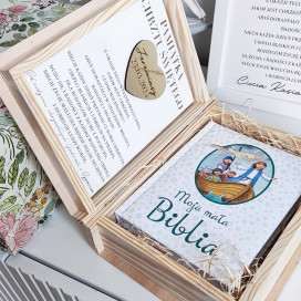 Pudełko z biblią chrzest